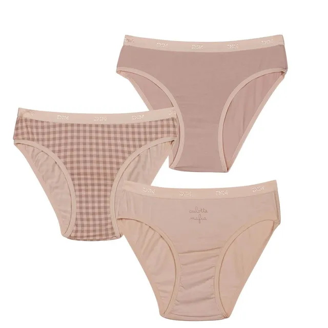DIM Les Pockets slip bambina cotone x3 10 anni pois