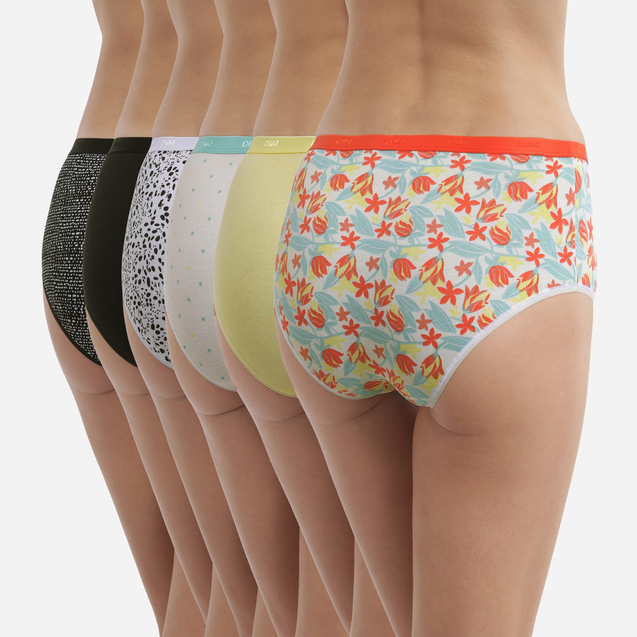 DIM Les Pockets bikini donna x6 36-38 cotone fiori