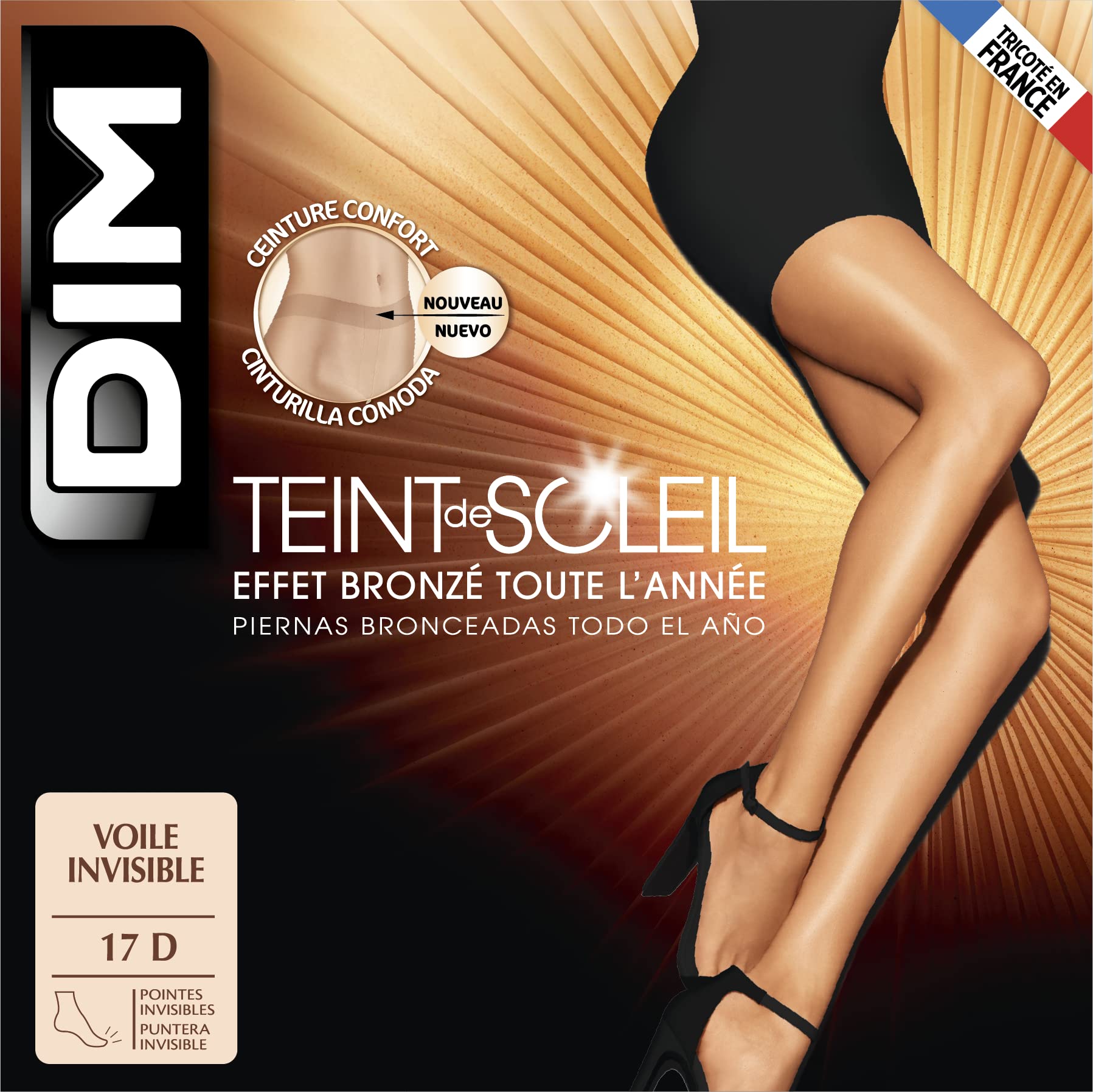 Dim Sun Teint collant donna S sabbia effetto abbronzato