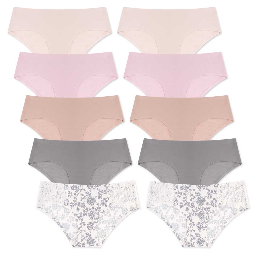 René Rofé 10 Pack No Show Hipsters slip 10 pezzi seamless