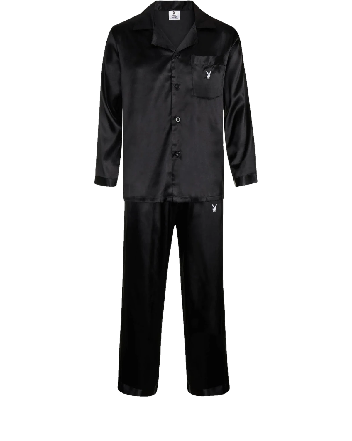 Playboy Satin Mansion set pigiama satin nero