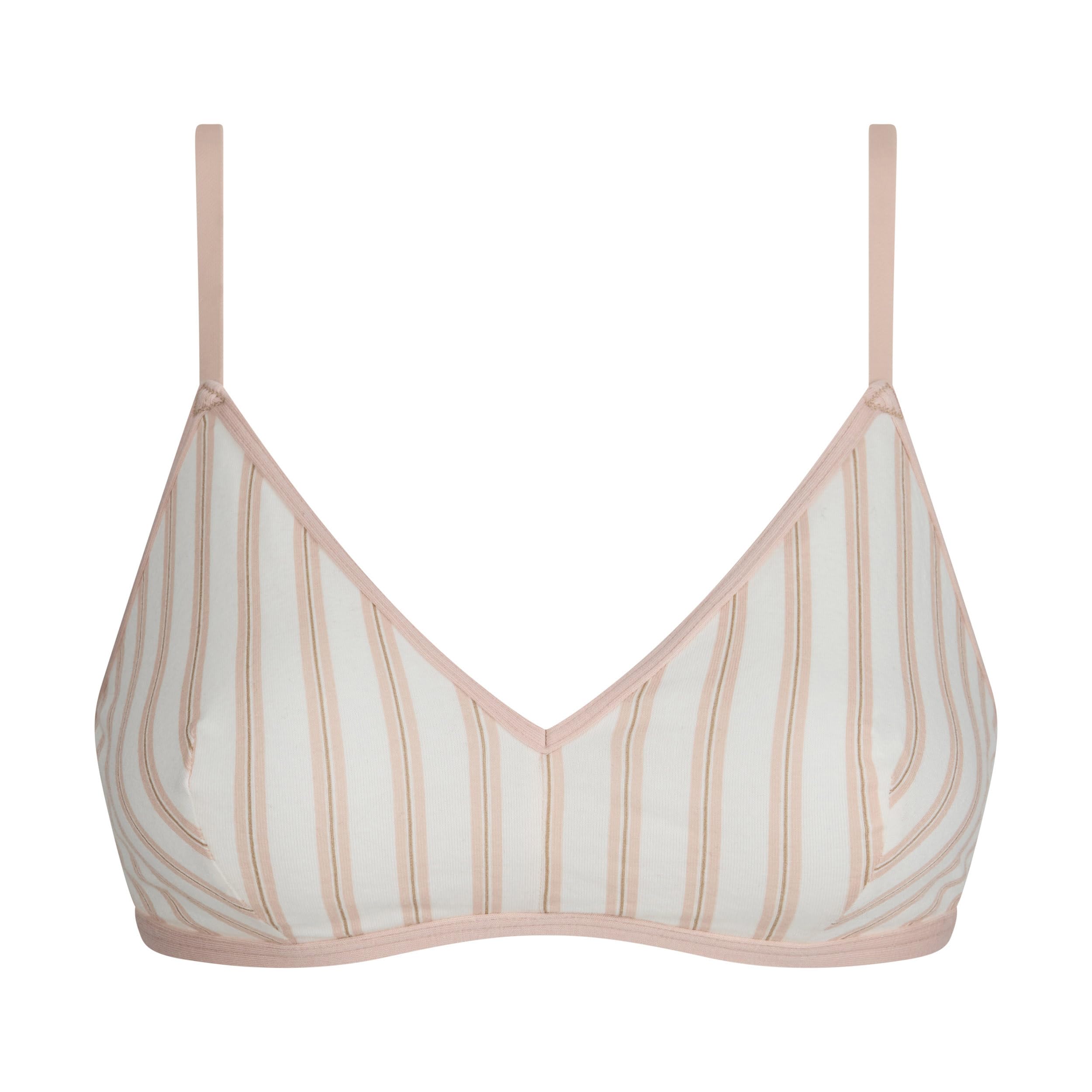 DIM Ines de la Fressange bralette triangolo cotone marrone rosa