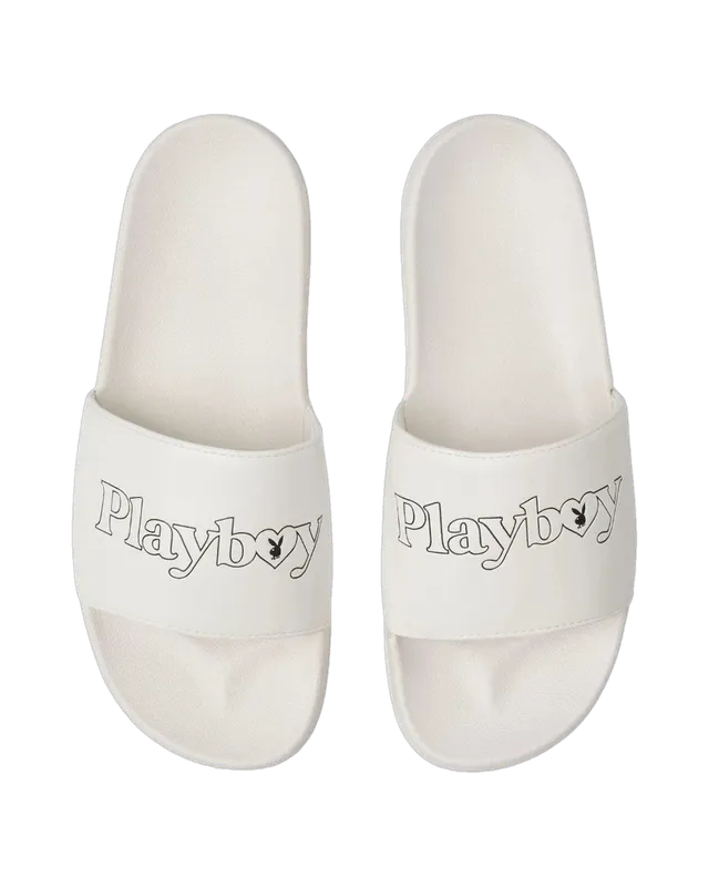 Playboy Masthead Heart ciabatte bianche