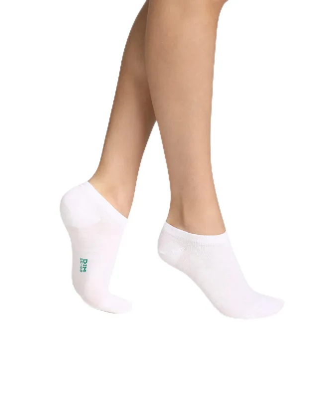 Dim Ecodim Socquettes Calze Donna Bianche x2 cotone bio