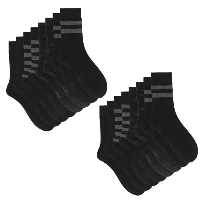 DIM Ecodim Style calzini uomo x8 nero 40-45 righe
