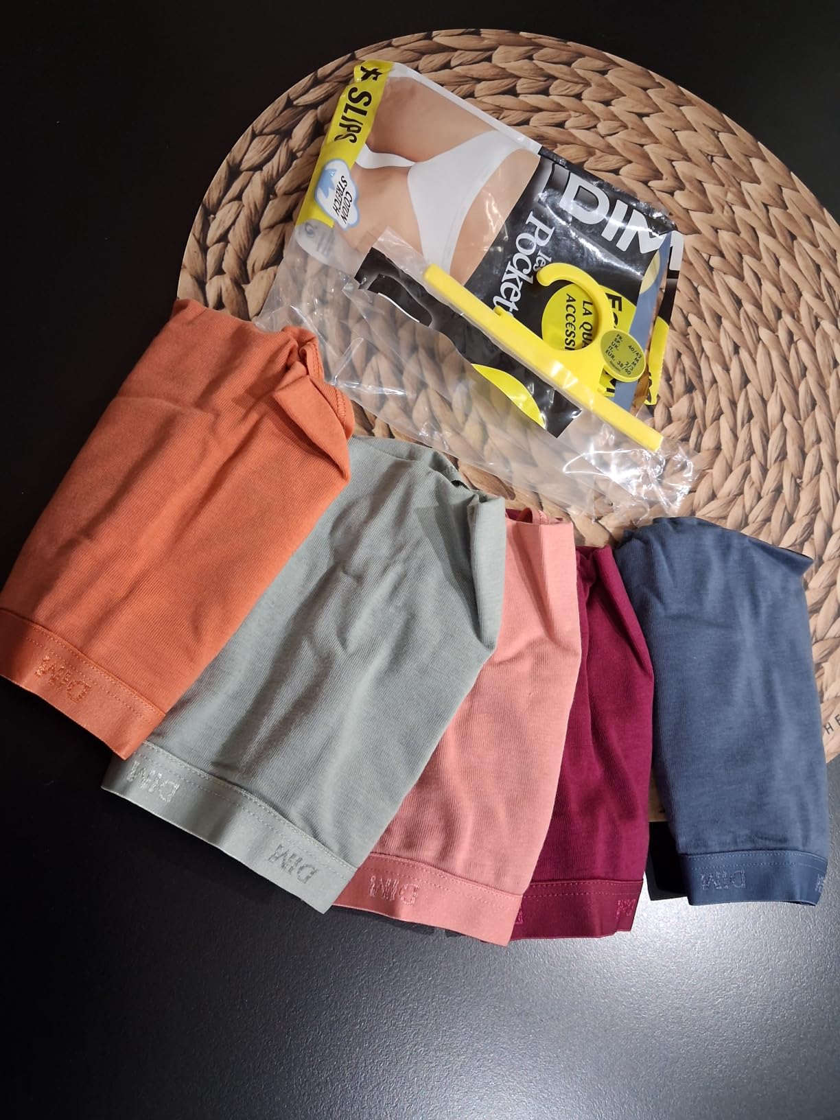 DIM Les Pockets Slip Donna 5 Pezzi Cotone Multicolore