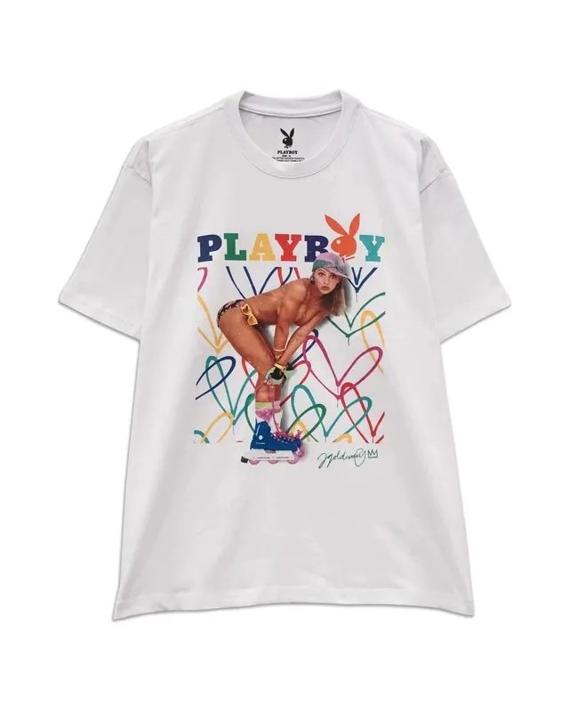 Playboy x JGC Roller Bunny t-shirt unisex cotone bianca