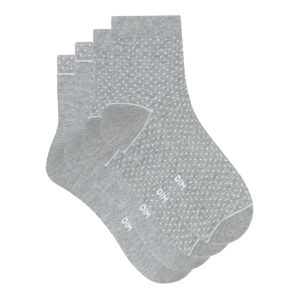 DIM Good Fancy calze donna x2 grigio cotone