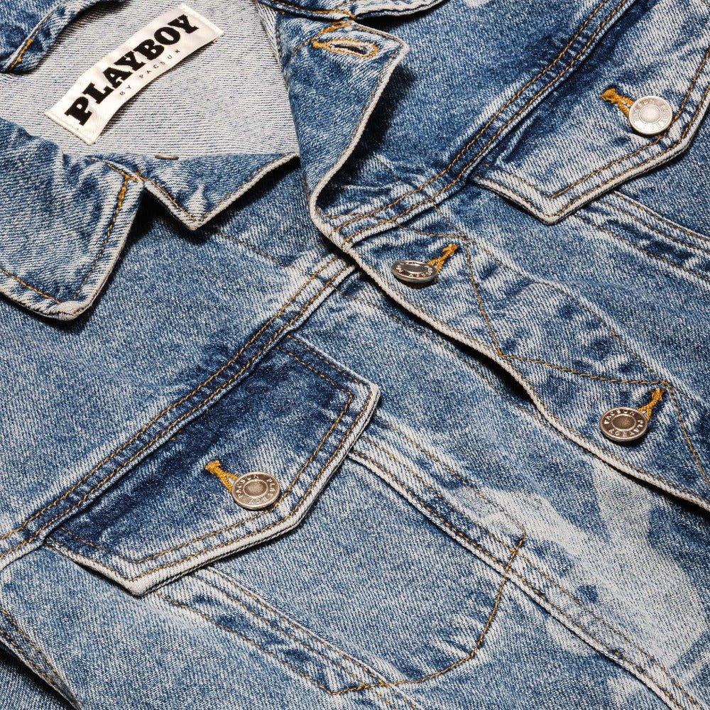 Playboy Repeating Logo giacca jeans denim