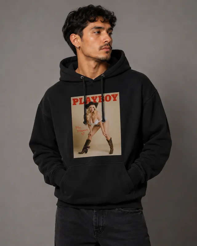 Playboy Mia Malkova Cover felpa cappuccio nera unisex