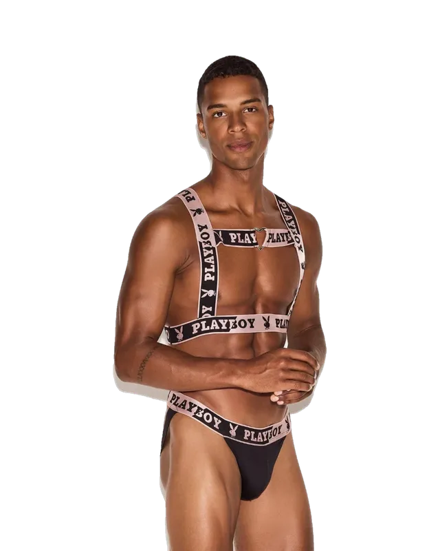 Playboy Broken Hearts harness uomo elastico cuore