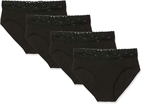 Dim Comfort Slip Maxi Donna S Nero x4 Cotone