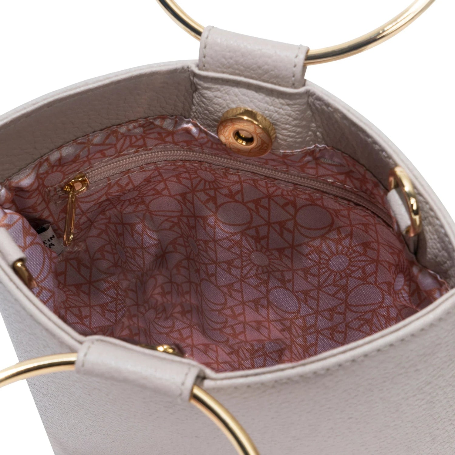 Playboy Leather Ring Clutch pochette pelle nera con catena
