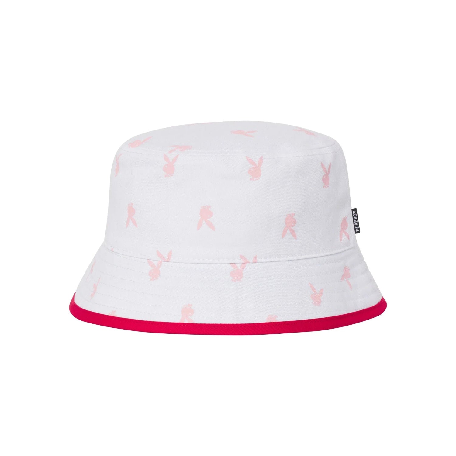 Playboy Bucket Hat Cappello Pescatore Nero Fodera Rainbow