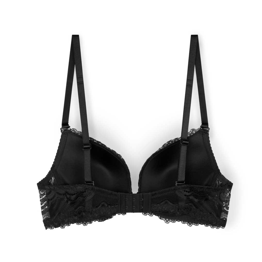 René Rofé Marla reggiseno push-up pizzo nero 34B