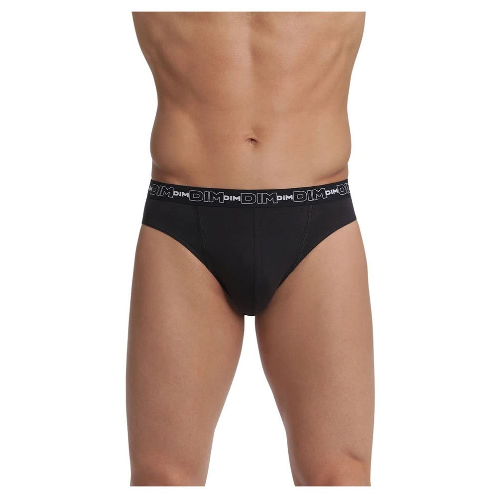 DIM Slip Uomo 3 Pezzi Nero L Cotone Elasticizzato