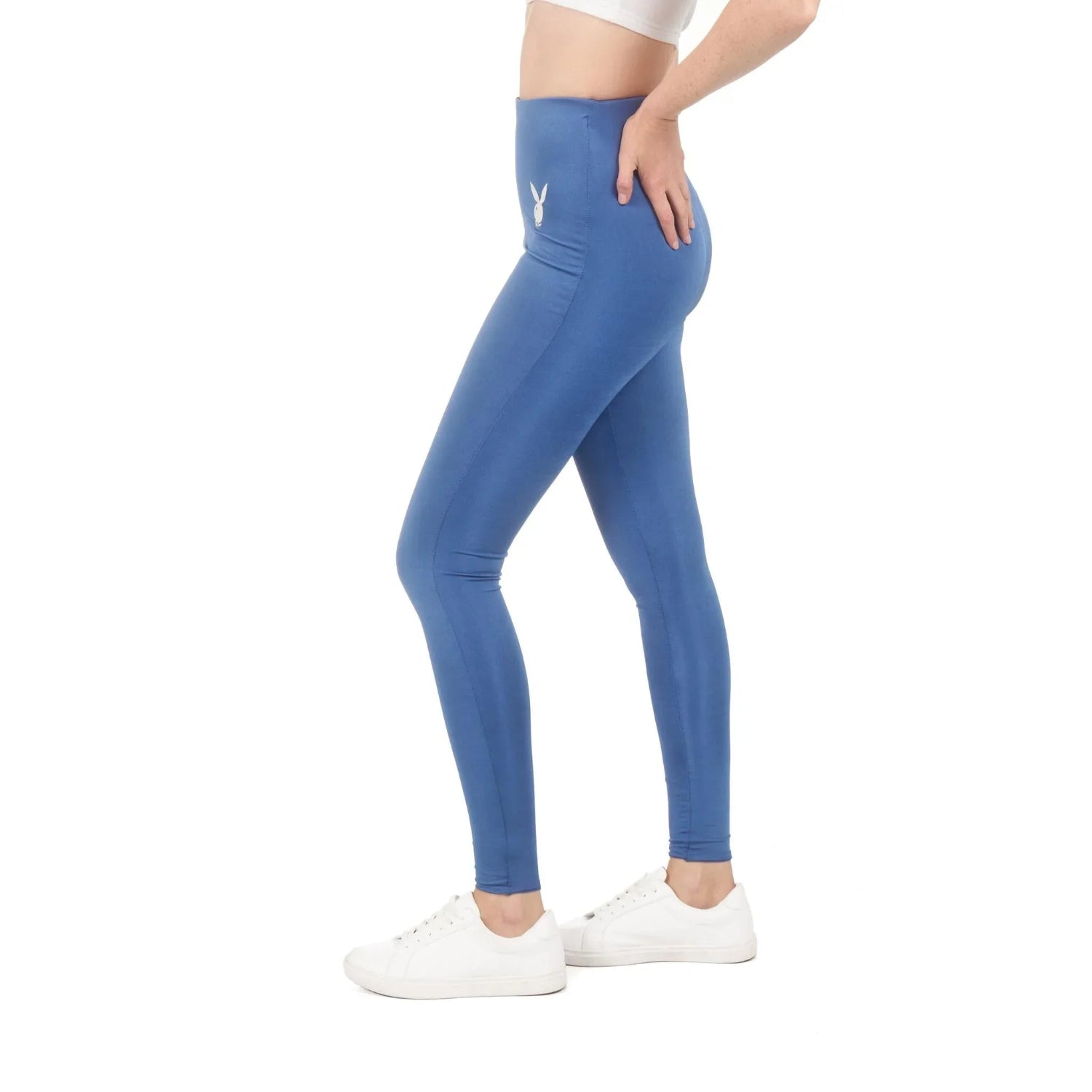 Playboy Lifestyle leggings donna vita alta blu