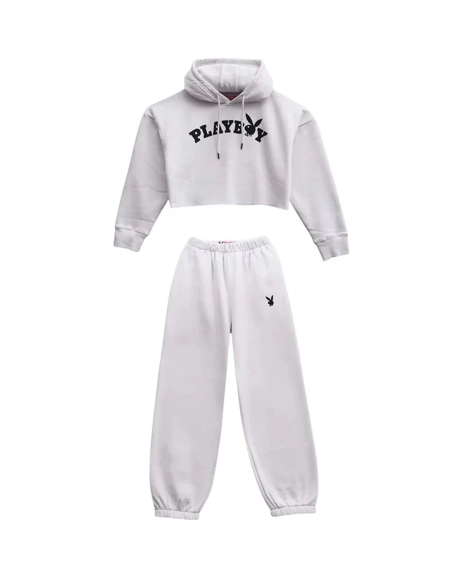 Playboy Logo Cropped Set tuta donna bianca cotone