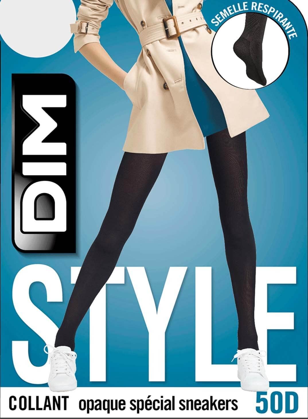 DIM Baskets Collant Donna S-M Opaco Suola Traspirante