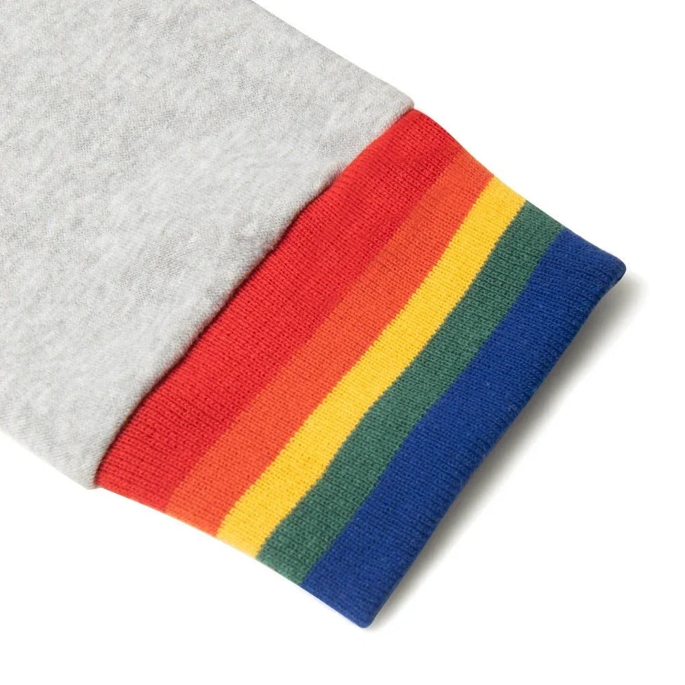 Playboy Rainbow Love felpa unisex grigia cotone poliestere