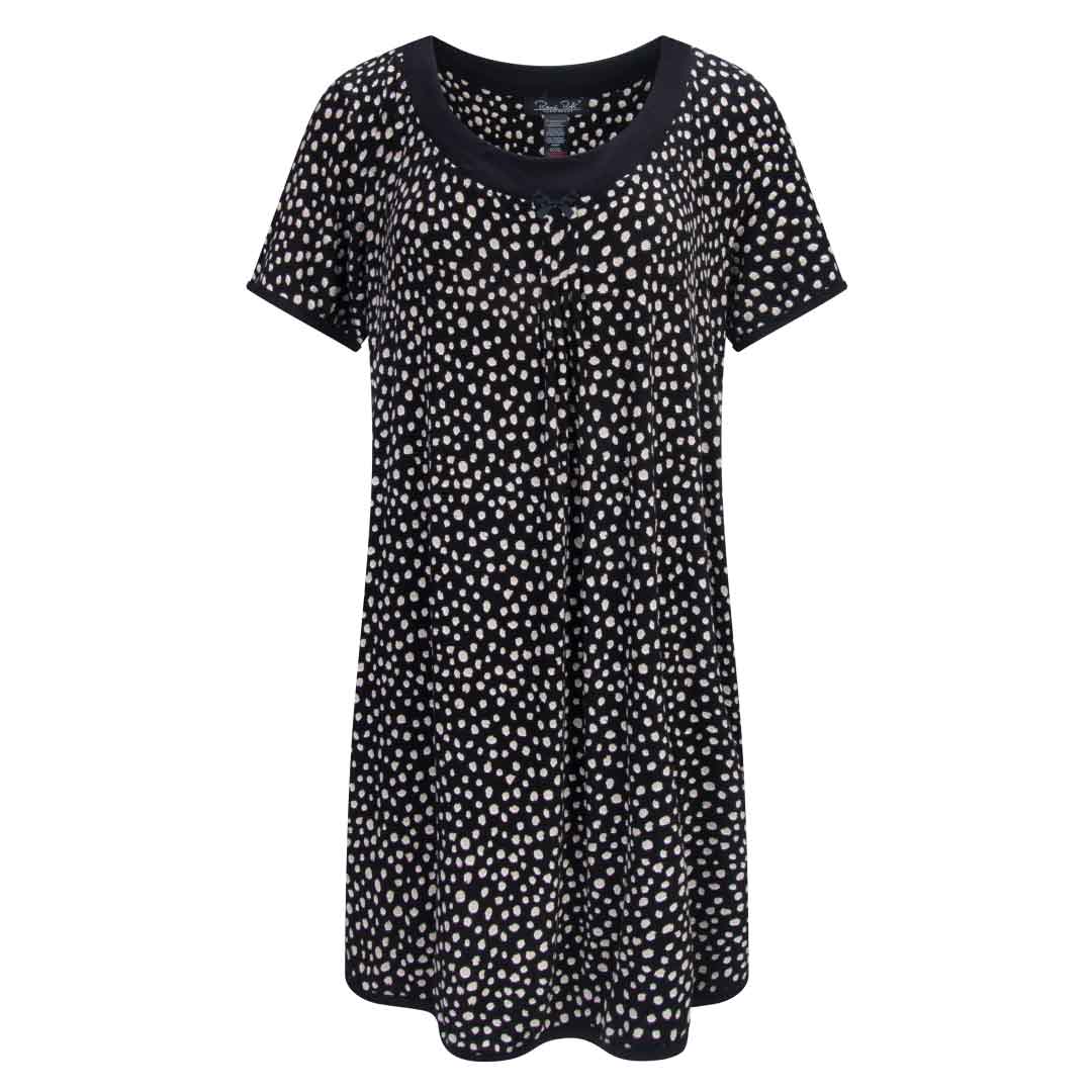 René Rofé Rayon Spandex Camicia Notte S Grigio Morbido