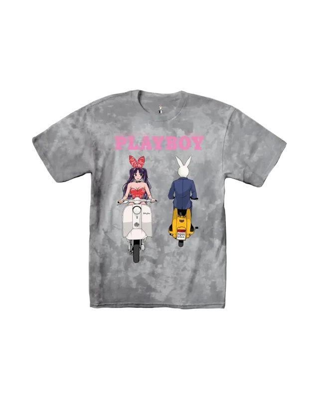 Playboy Tokyo Club Scoot t-shirt tie-dye cotone unisex
