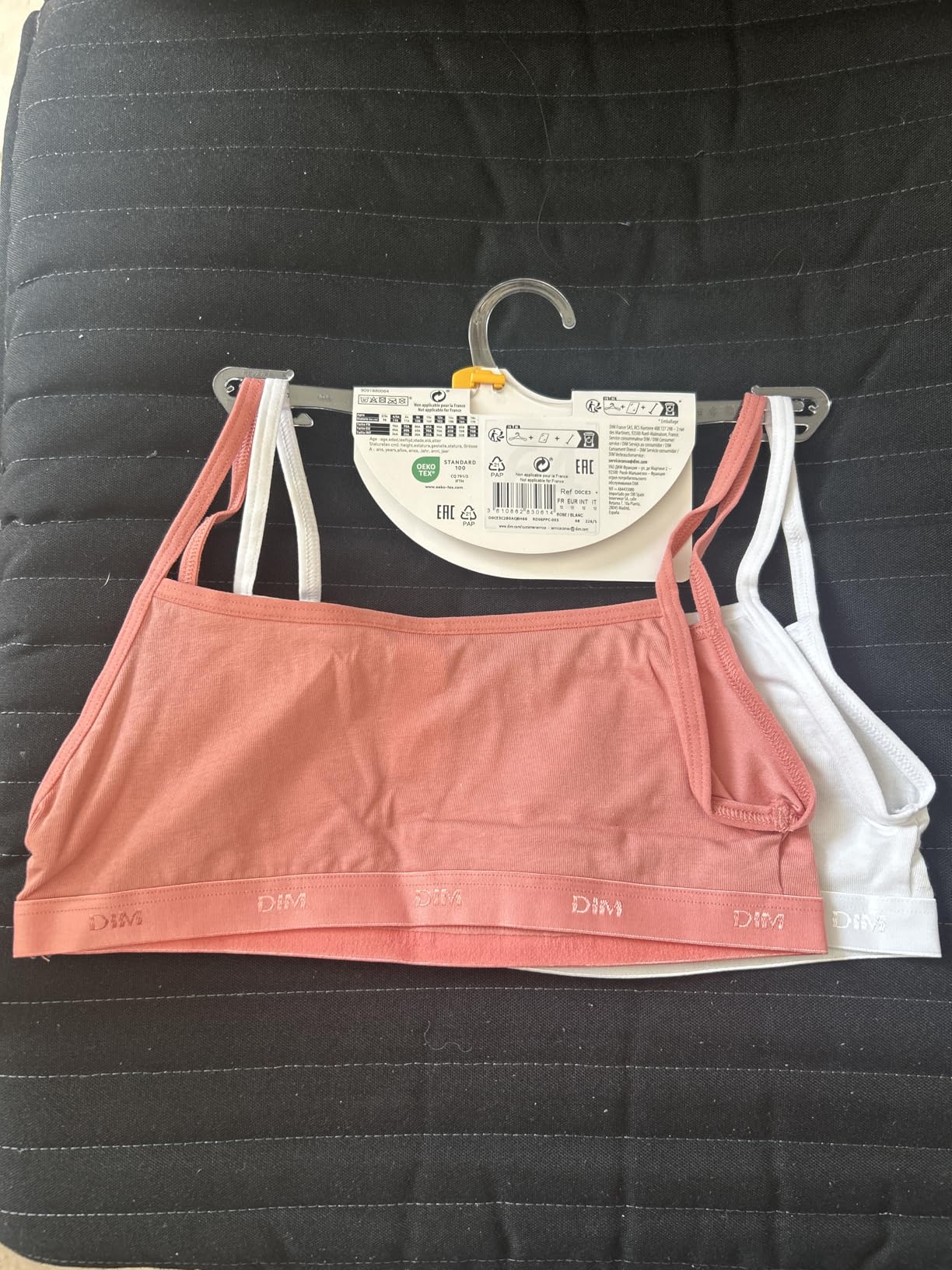 Dim Les Pockets Ecodim reggiseno bambina x2 10 anni nero