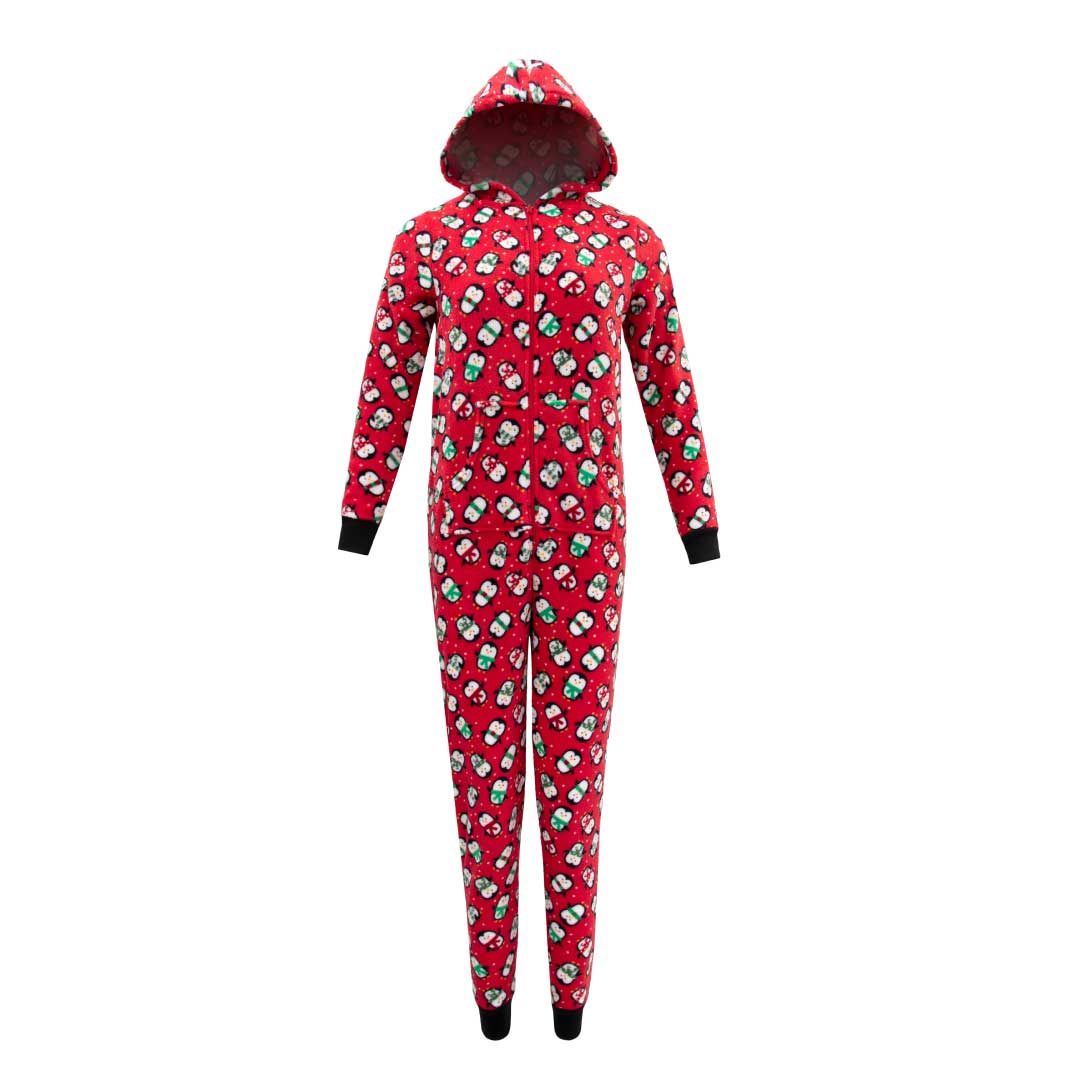 René Rofé Hooded Plush tuta pigiama pile grigia gatti S