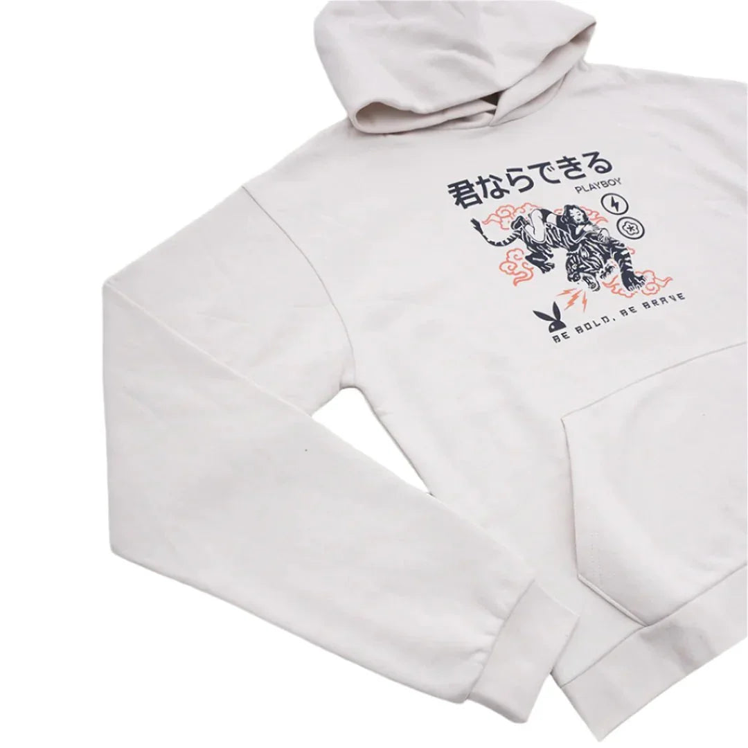 Playboy Be Bold Hoodie Felpa Cappuccio Cotone Nera
