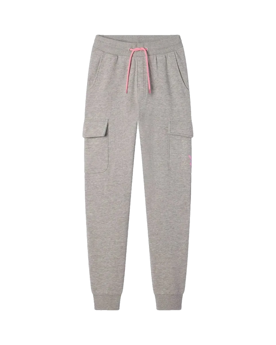 Playboy Jogger pantaloni tuta donna grigi cotone
