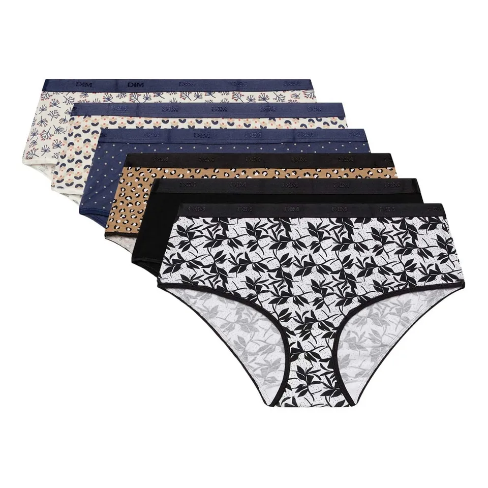 DIM Les Pockets Boxer Donna Cotone (5 Pezzi) Colorati