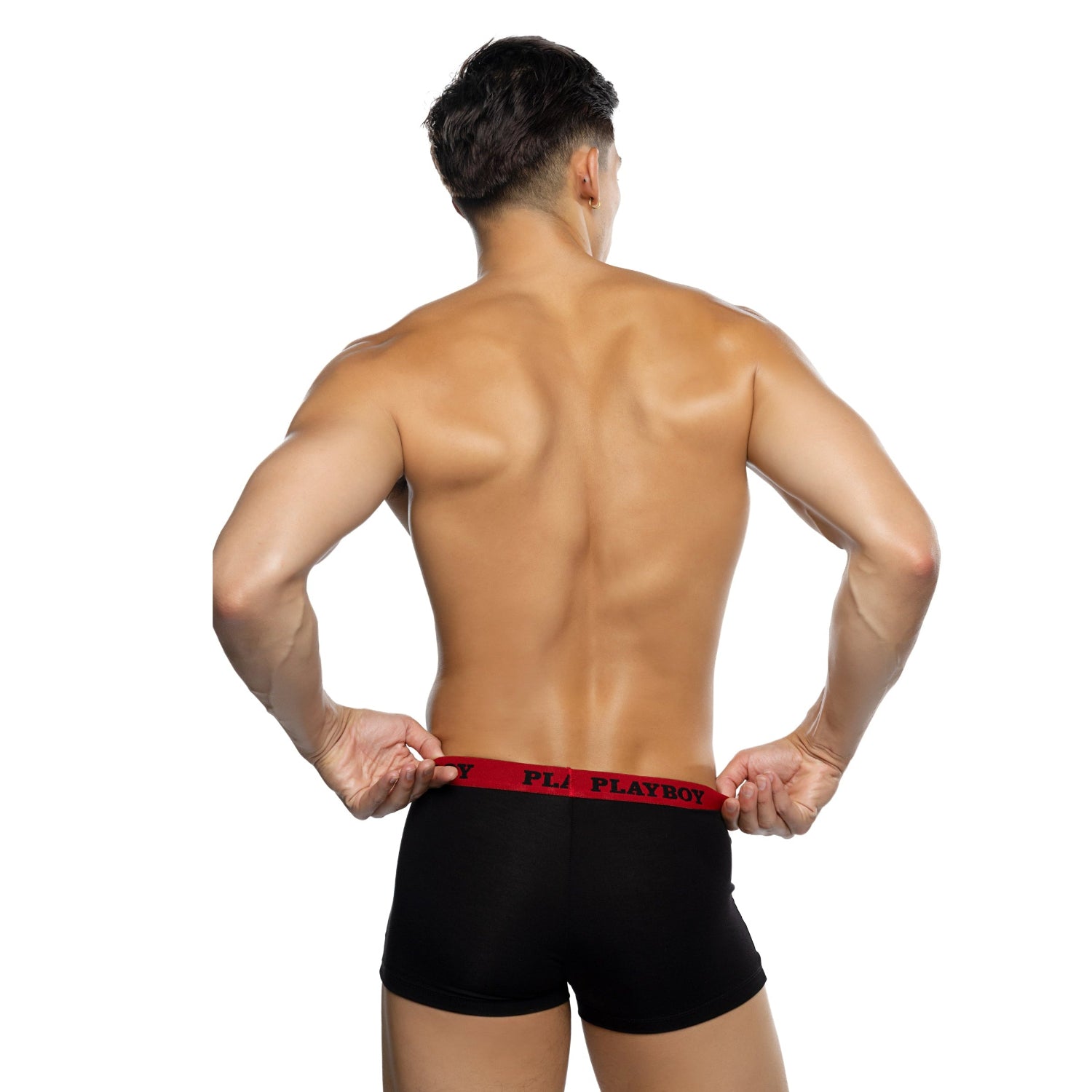 Playboy Tuxedo Modal boxer uomo nero rosso