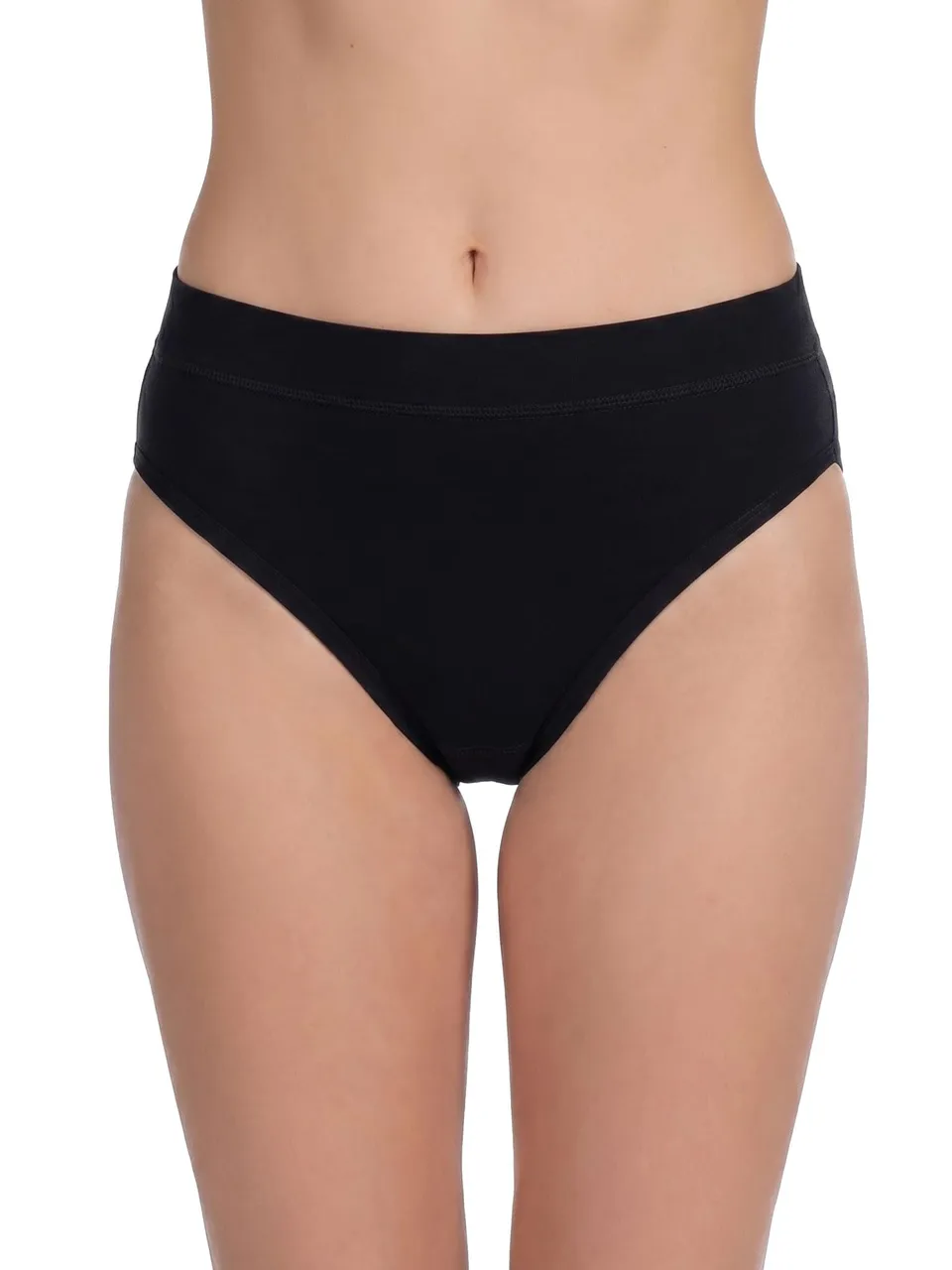 Egi 600 slip donna midi cotone 2 pezzi bianco nero