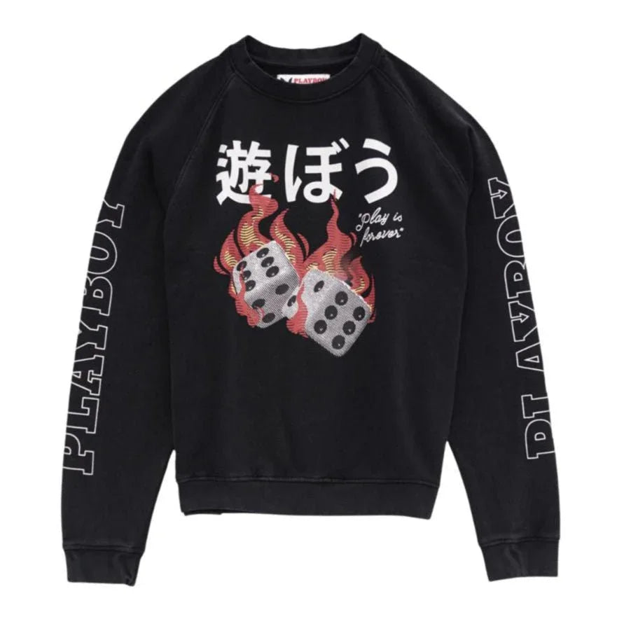 Playboy Dice Sweatshirt felpa bianca dadi