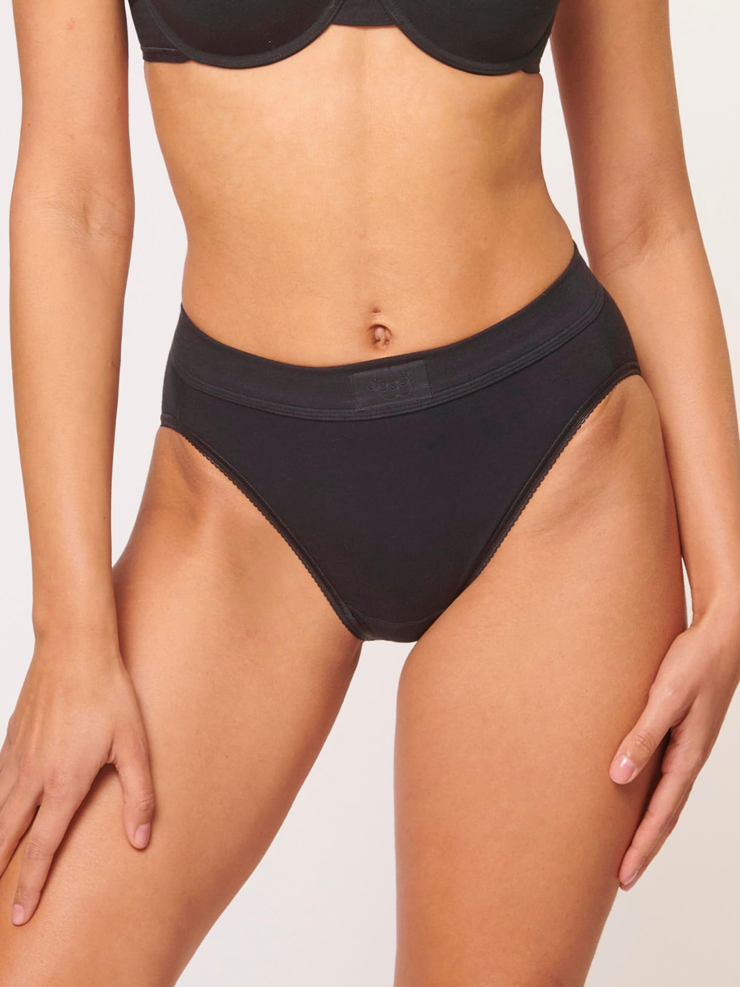Sloggi Double Comfort Tai 2P Slip 38 Nero Cotone Morbido