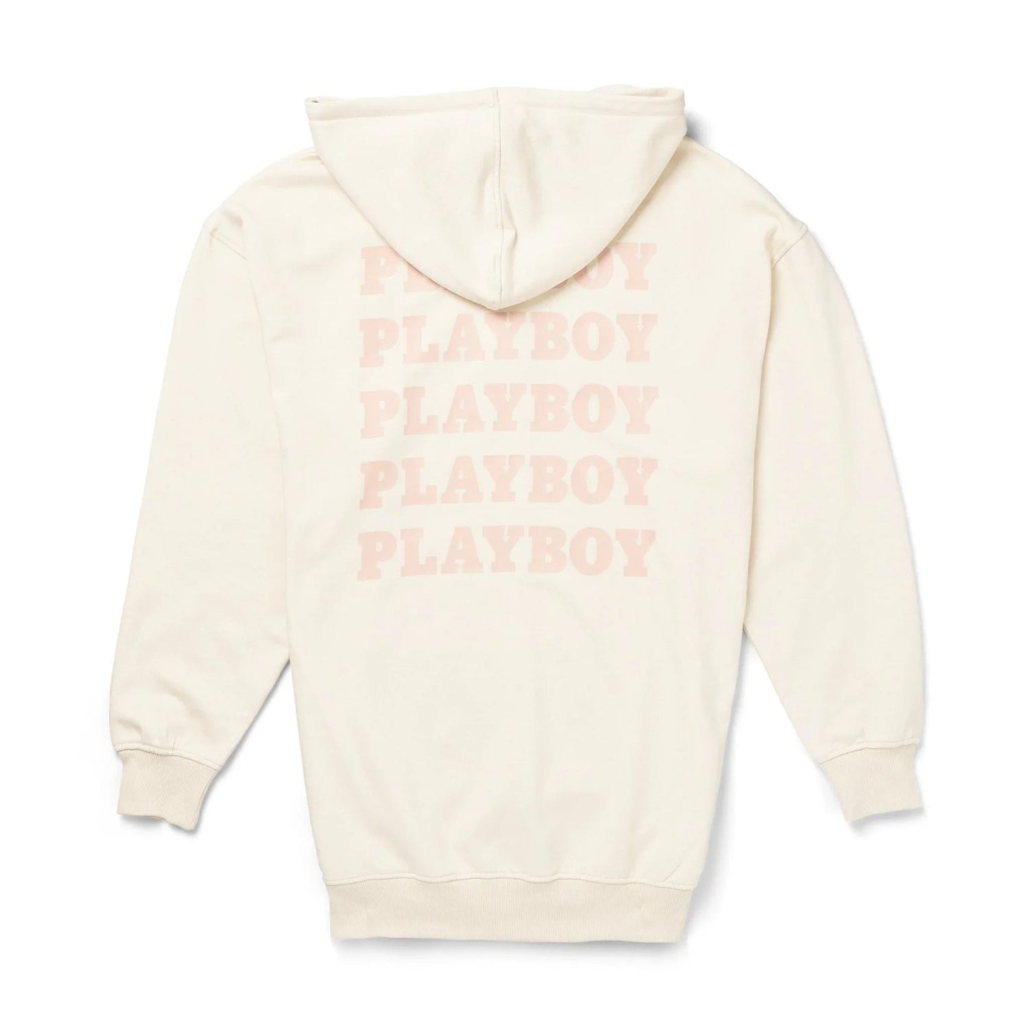 Playboy Repeat Print vestito felpa donna sabbia cappuccio