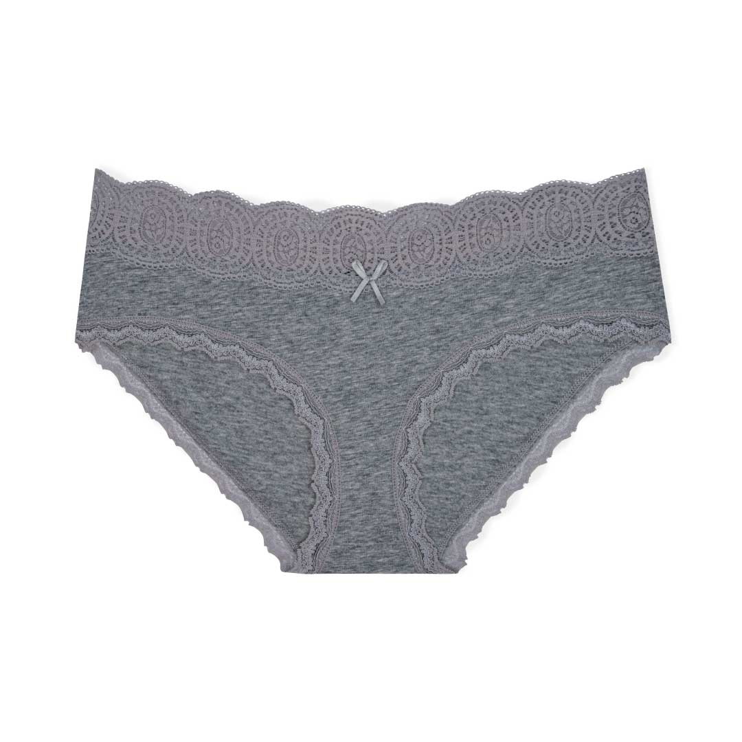 René Rofé Cotton Lace Trim slip bikini 5 pezzi cotone