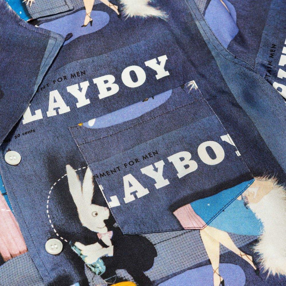 Playboy x Soulland June 1954 camicia uomo blu tencel