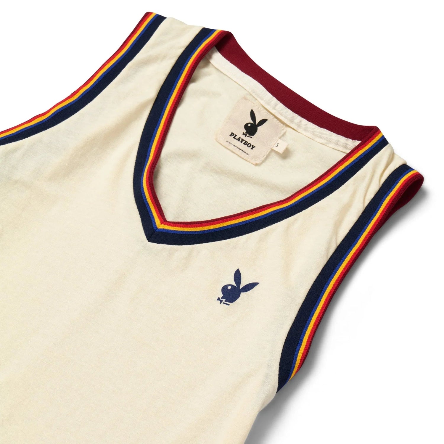 Playboy Striped V-Neck canotta donna cotone righe