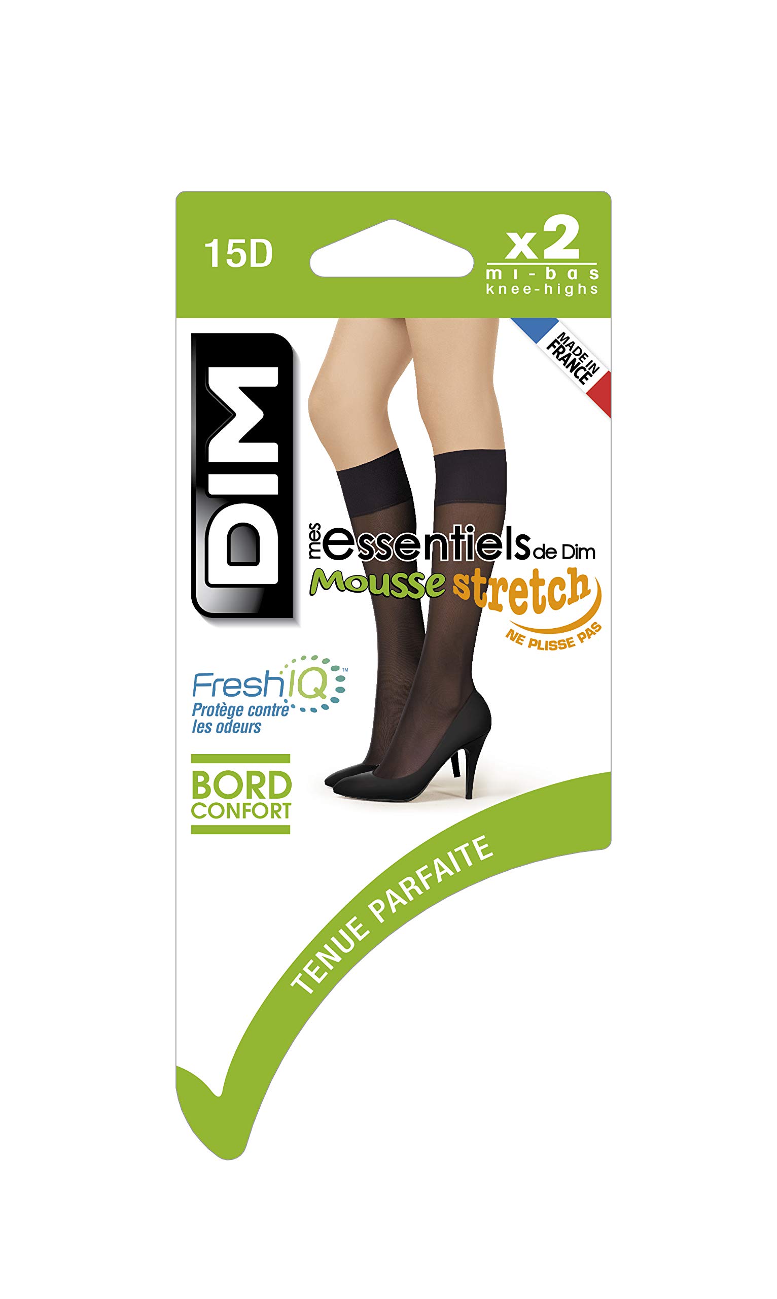 DIM Les Essentiels Mousse Stretch X2 calzini x2 velati