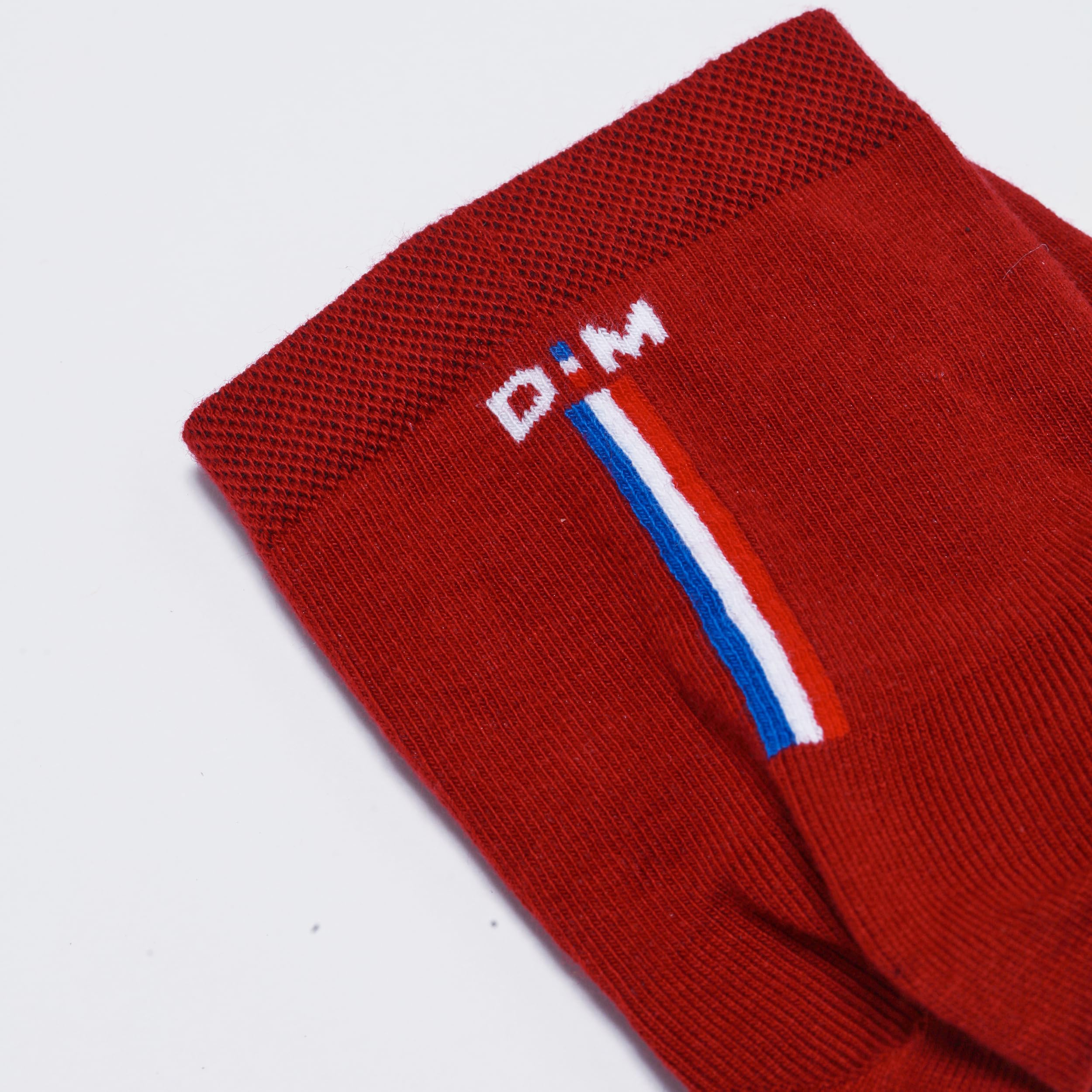 DIM Made in France Bandiera Calzini Rossi Cotone