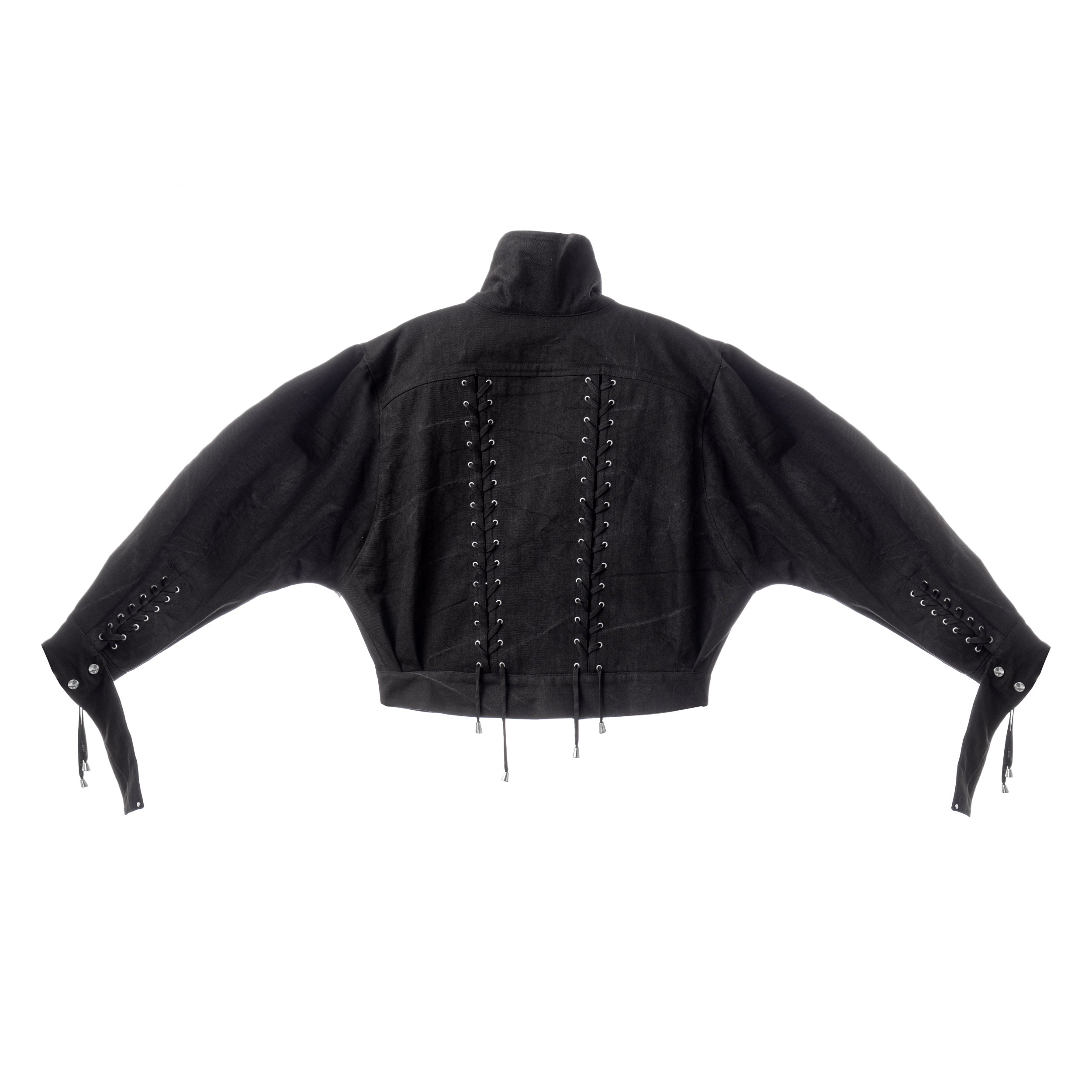 Lorenzo Seghezzi Denim Jacket giacca bomber nero denim