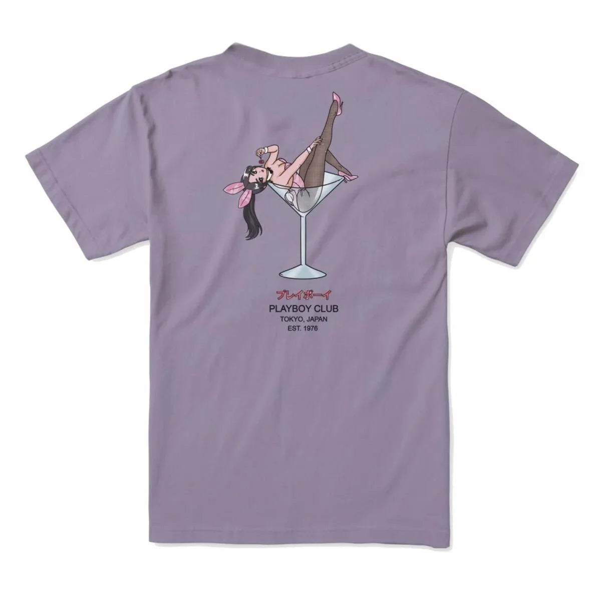 Playboy Tokyo Club Cherry Martini t-shirt nera cotone