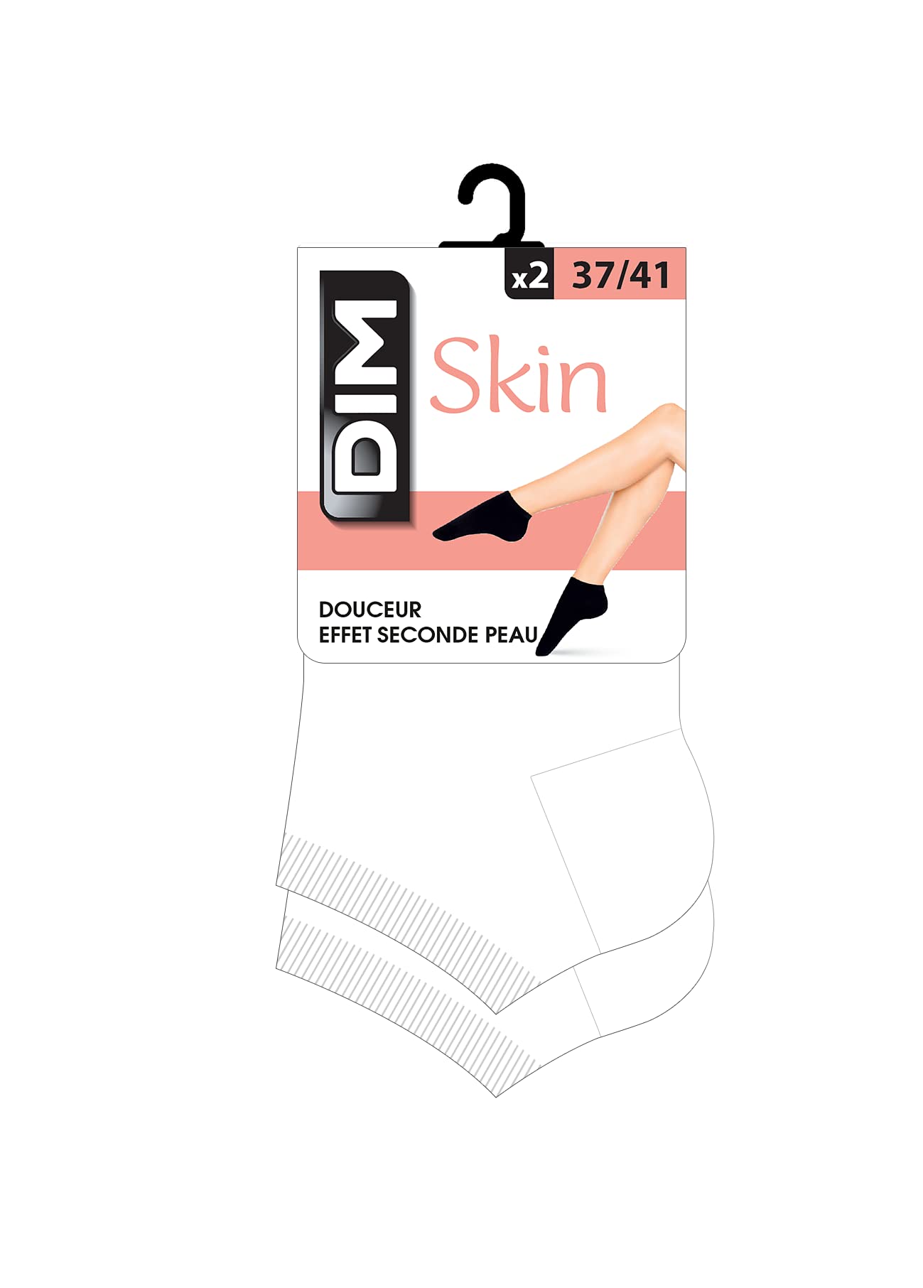 DIM Skin Calzini Corti Donna x2 Bianchi Microfibra