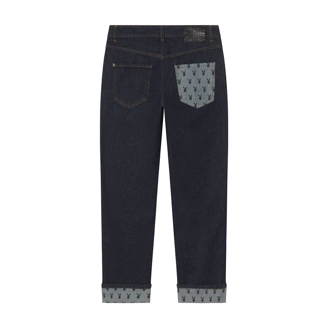 Playboy x John Richmond Denim Pants jeans blu scuro elasticizzati
