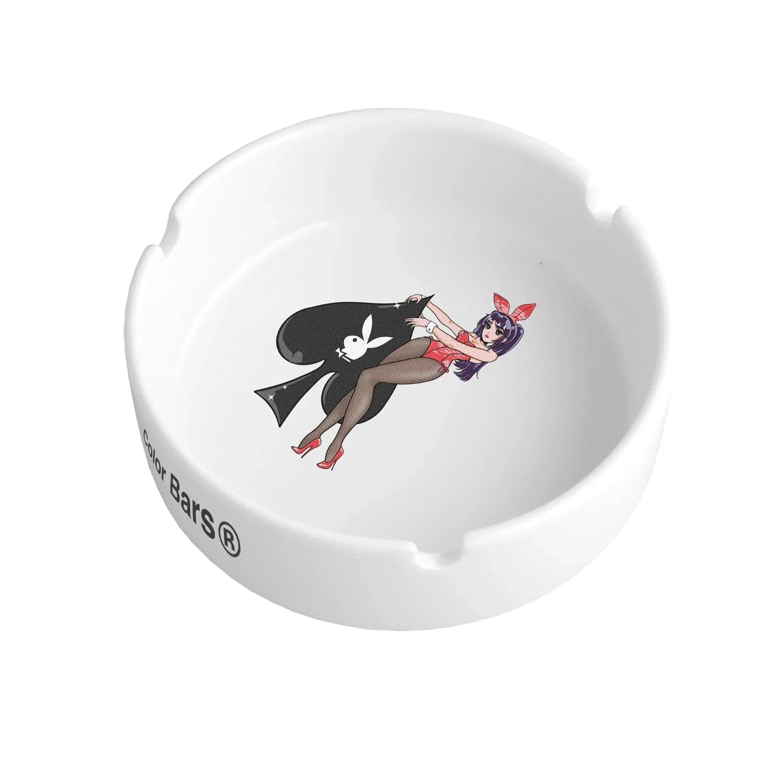 Playboy Ace of Spades posacenere ceramica bianco small