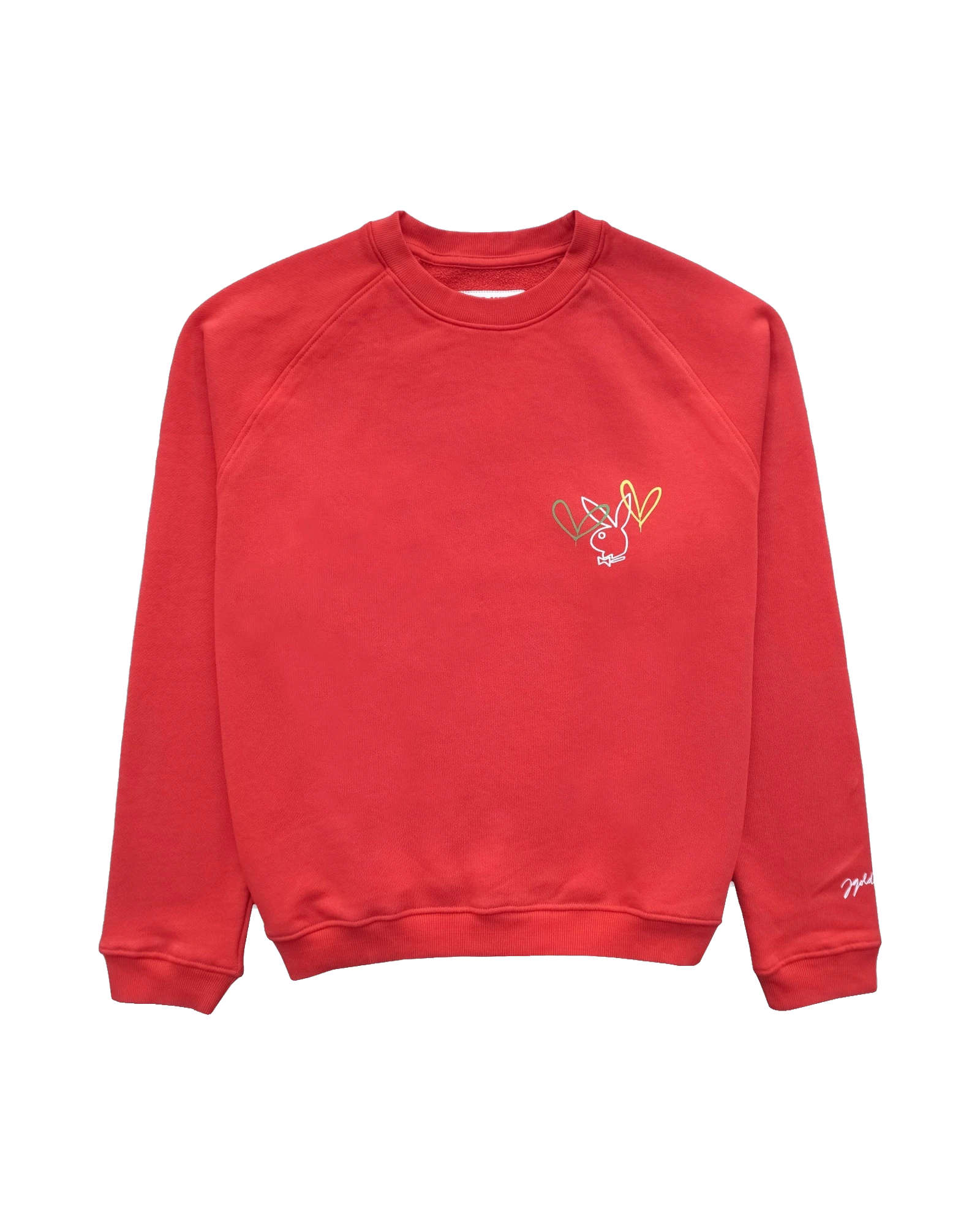 Playboy Petite Love Bunny felpa unisex rossa french terry