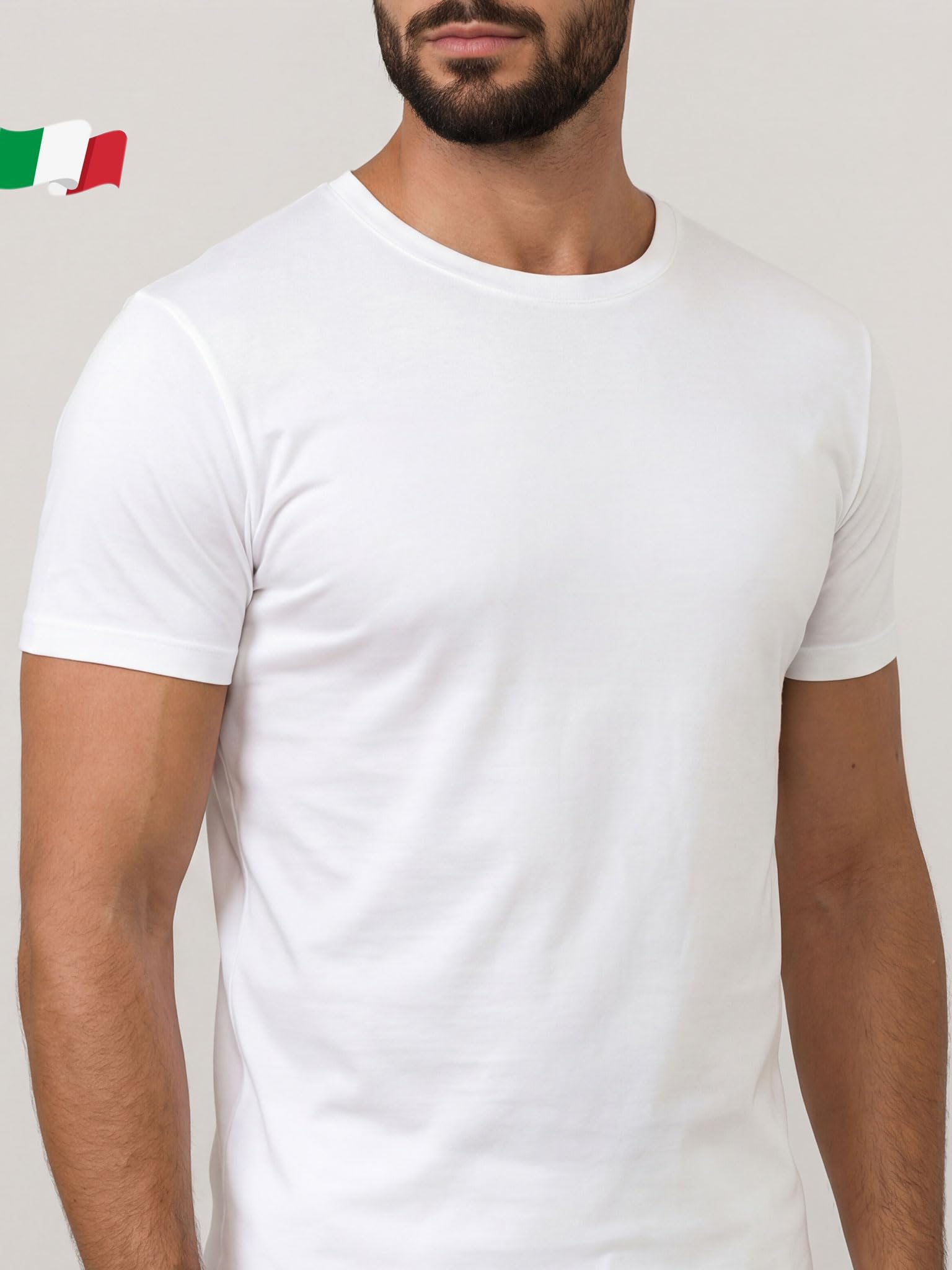 Egi 5420 maglia intima uomo bianco puro cotone