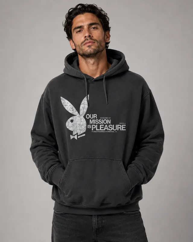 Playboy Our Mission felpa cappuccio nera unisex