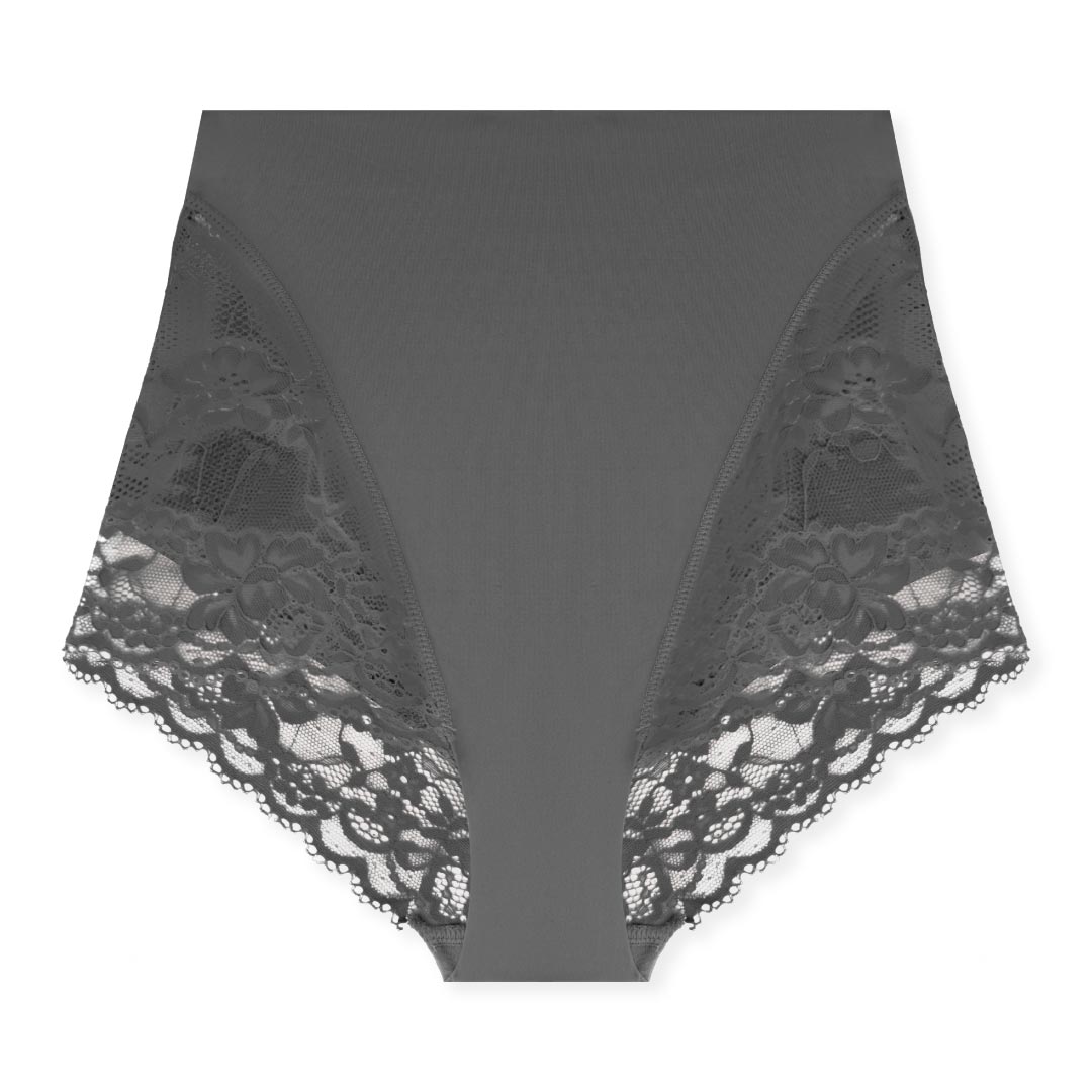 René Rofé Shaping Slip Vita Alta Pizzo 3 Pezzi Nero